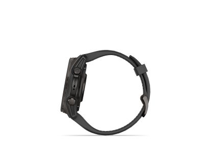 Garmin fenix 8 - 43 mm, AMOLED Sapphire hodinky, Carbon Gray DLC Titanium, black/pebble gray band