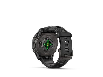 Garmin fenix 8 - 43 mm, AMOLED Sapphire hodinky, Carbon Gray DLC Titanium, black/pebble gray band