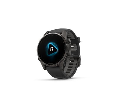 Garmin fenix 8 - 43 mm, AMOLED Sapphire hodinky, Carbon Gray DLC Titanium, black/pebble gray band