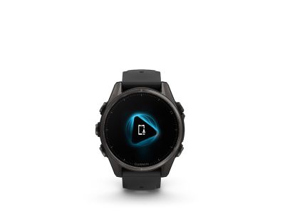 Garmin fenix 8 - 43 mm, AMOLED, Sapphire hodinky Carbon Gray DLC Titanium, Black/Pebble Gray band