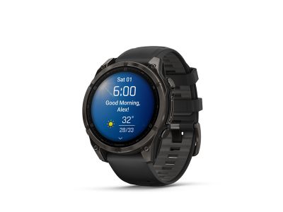 Garmin fenix 8 - 47 mm, AMOLED, Sapphire watch, Carbon Gray DLC Titanium, Black/Pebble Gray band