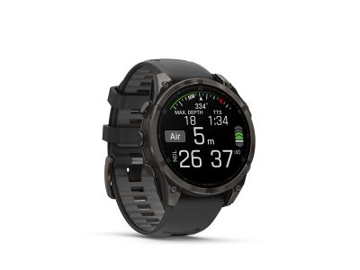 Garmin fenix 8 - 47 mm, AMOLED, Sapphire watch, Carbon Gray DLC Titanium, Black/Pebble Gray band