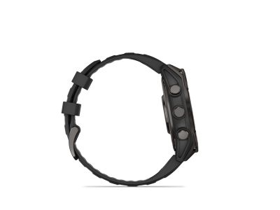 Garmin fenix 8 - 47 mm, AMOLED Sapphire hodinky, Carbon Gray DLC Titanium, black/pebble gray band