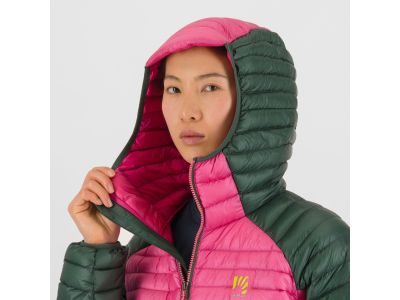 Karpos Alagna Daunenjacke für Damen, Fandango Pink/Dschungelgrün