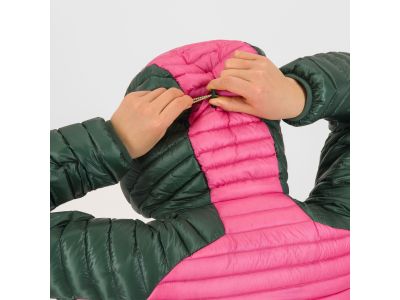 Karpos Alagna Daunenjacke für Damen, Fandango Pink/Dschungelgrün