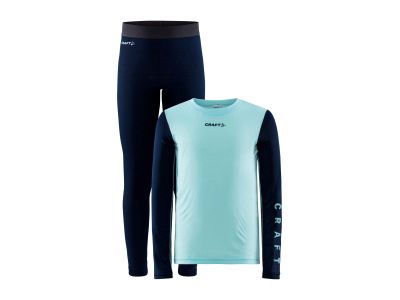 Craft CORE Warm Baselayer dětský set, tmavě modrá/světlomodrá