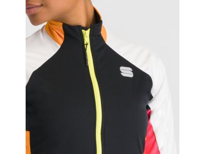 Sportful APEX dámská bunda, black/white/yellow/pink