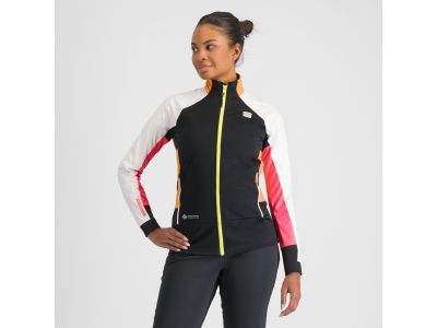 Sportful APEX dámská bunda, black/white/yellow/pink