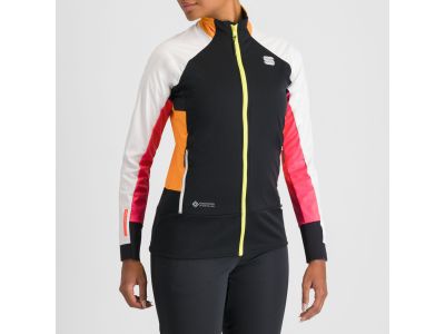 Sportful APEX Damenjacke, Schwarz/Weiß/Gelb/Pink