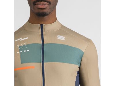 Sportful BREAKOUT SUPERGIARA THERMAL insulated jersey, olive green galaxy blue orange