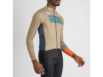 Tricou termoizolant Sportful BREAKOUT SUPERGIARA THERMAL, verde olive albastru galaxie portocaliu