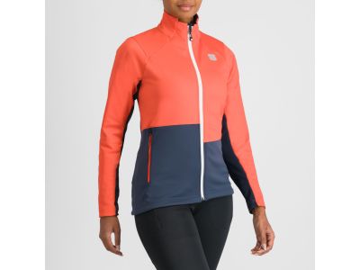 Sportful ENGADIN women&#39;s jacket, pompelmo/galaxy blue