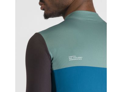 Tricou Sportful PISTA THERMAL, albastru verde negru portocaliu