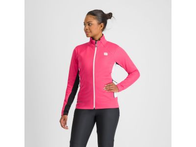 Sportful SQUADRA women&#39;s jacket, raspberry pink/white