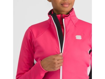 Sportful SQUADRA women&#39;s jacket, raspberry pink/white