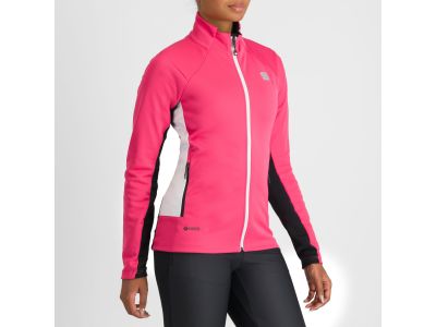 Sportful SQUADRA women&#39;s jacket, raspberry pink/white