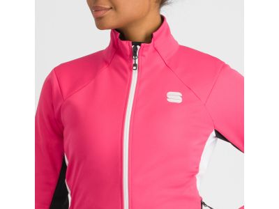 Sportful SQUADRA women&#39;s jacket, raspberry pink/white