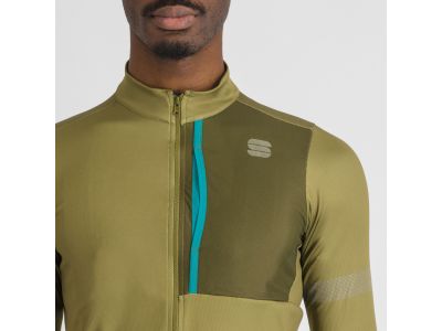 Sportful koszulka rowerowa SUPERGIARA THERMAL w kolorze leśnej zieleni