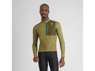 Sportful koszulka rowerowa SUPERGIARA THERMAL w kolorze leśnej zieleni