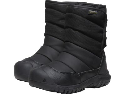 KEEN PUFFRIDER WP dětské boty, black/steel grey