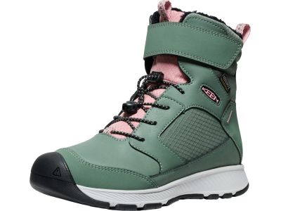 Buty dziecięce KEEN SKUA WINTER WP Y, elegancja w kolorze ciemnego lasu/różu