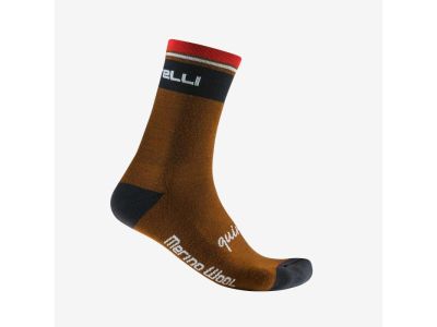 Castelli QUINDICI SOFT MERINO zokni, mokka