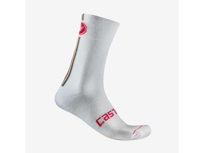 Skarpetki Castelli RACING STRIPE 18, białe