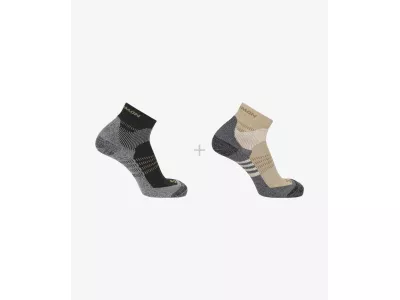 Salomon X ULTRA ACCESS QUARTER socks, 2 pieces, bleached sand/black