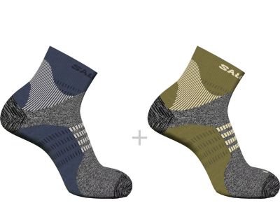 Salomon X ULTRA ACCESS QUARTER socks, 2 pieces, gothic olive/grisaille