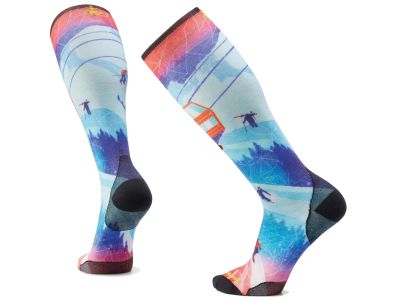 Smartwool Zero Cushion Ski Day Print knee socks, lagoon