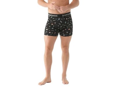 Smartwool M MERINO PRINT BB Boxershorts, schwarz beim Camping