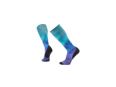 Smartwool Ski Targeted Cushion Compression Print OTC knee socks, black/blue