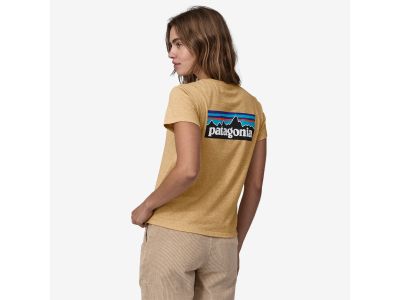 Patagonia P-6 Logo Responsibili-Tee női póló, beeswax tan