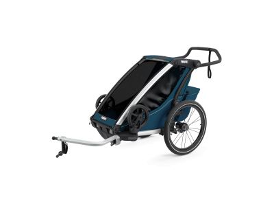 Thule Chariot Cross single stroller, aluminum/majolicablue