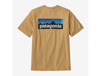 Koszulka Patagonia P-6 Logo Responsibili, kolor beżowy wosku pszczelego