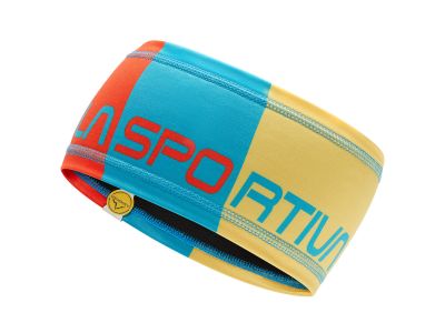 La Sportiva Diagonal Headband čelenka, cherry tomato/tropic blue