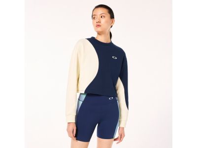 Hanorac de damă Oakley Pursuit Cruise Crop Sweatshirt, echipa bleumarin/alb arctic