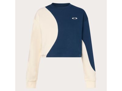 Hanorac de damă Oakley Pursuit Cruise Crop Sweatshirt, echipa bleumarin/alb arctic