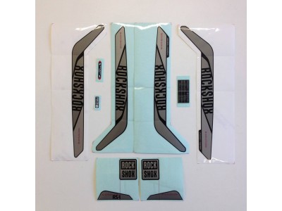 Rock Shox Decal Kit RS1 27,5/29&quot; Silver/Diffusion Black polepy na vidlici