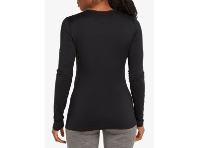 Tricou dama icebreaker Merino 200 Oasis Mountain Pulse, negru