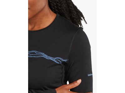 icebreaker Merino 200 Oasis Mountain Pulse women&#39;s T-shirt, black