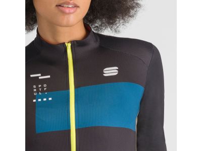 Tricou damă Sportful BREAKOUT SUPERGIARA THERMAL, black teal blue pompelmo