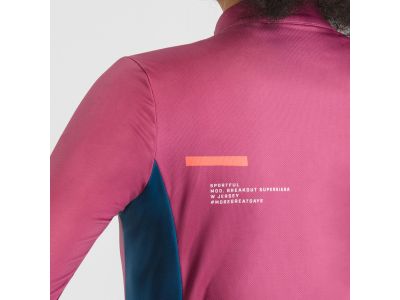 Sportful BREAKOUT SUPERGIARA THERMAL Damentrikot, rasperry violet black pompelmo