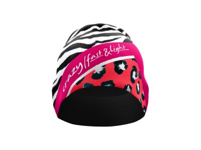 Czapka damska Crazy Cap Spire Thermo, czarna/zebra