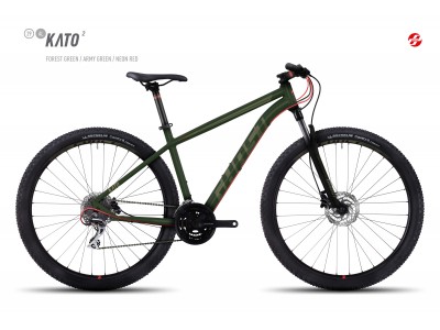 GHOST KATO 2 29&quot; verde/rosu, mountain bike model 2017