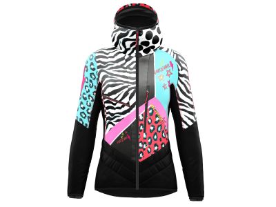 Crazy Oxygen Damenjacke, Schwarz/Zebra