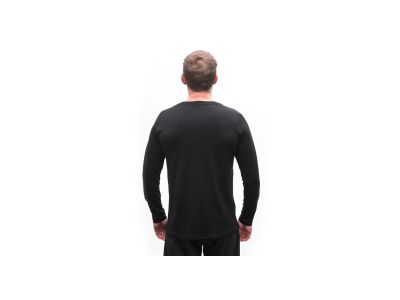 Tricou Sensor MERINO BLEND ELEMENTS, negru