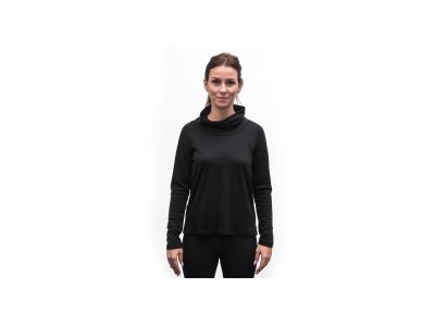 Tricou de damă Sensor MERINO BLEND, negru