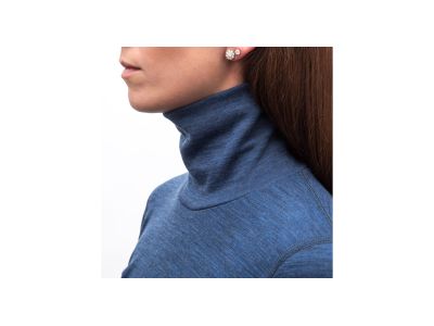 Sensor MERINO BOLD Roll Neck dámske tričko, cool blue