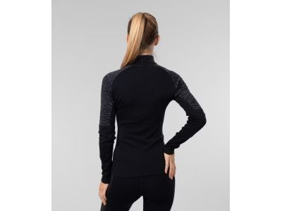 T-shirt Johaug Elevate Wool Half Zip w kolorze prawdziwej czerni